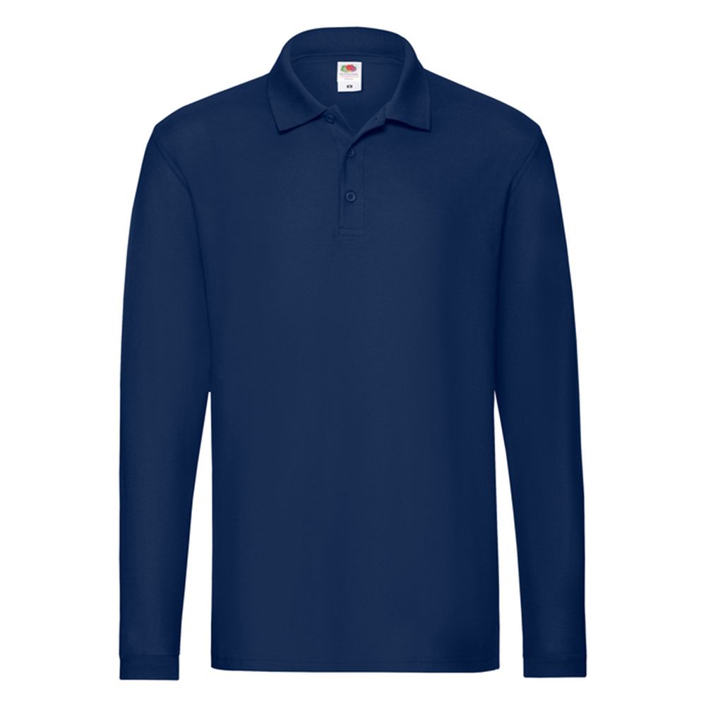 Klassisches Langarm-Piqué-Poloshirt