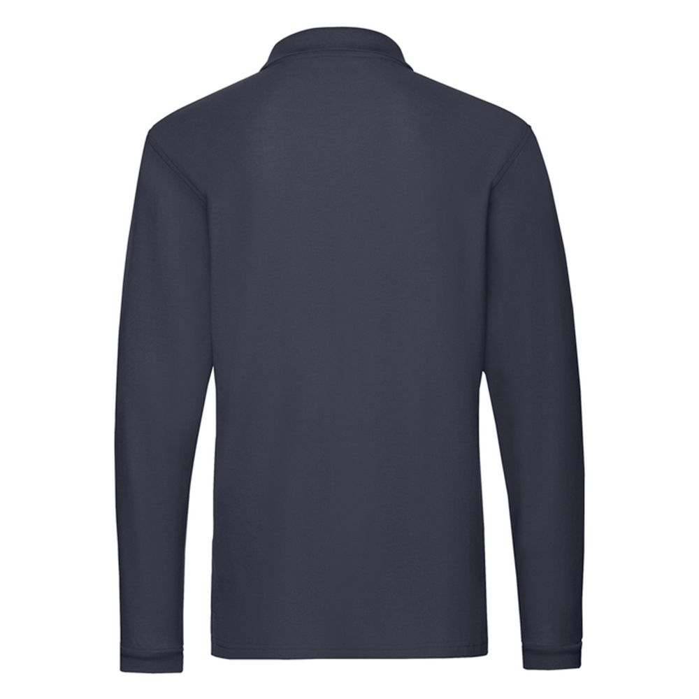 Langärmliges Baumwoll-Piqué-Poloshirt
