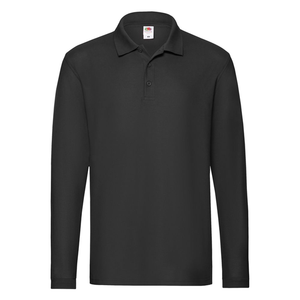 Premium Langarm-Piqué-Poloshirt
