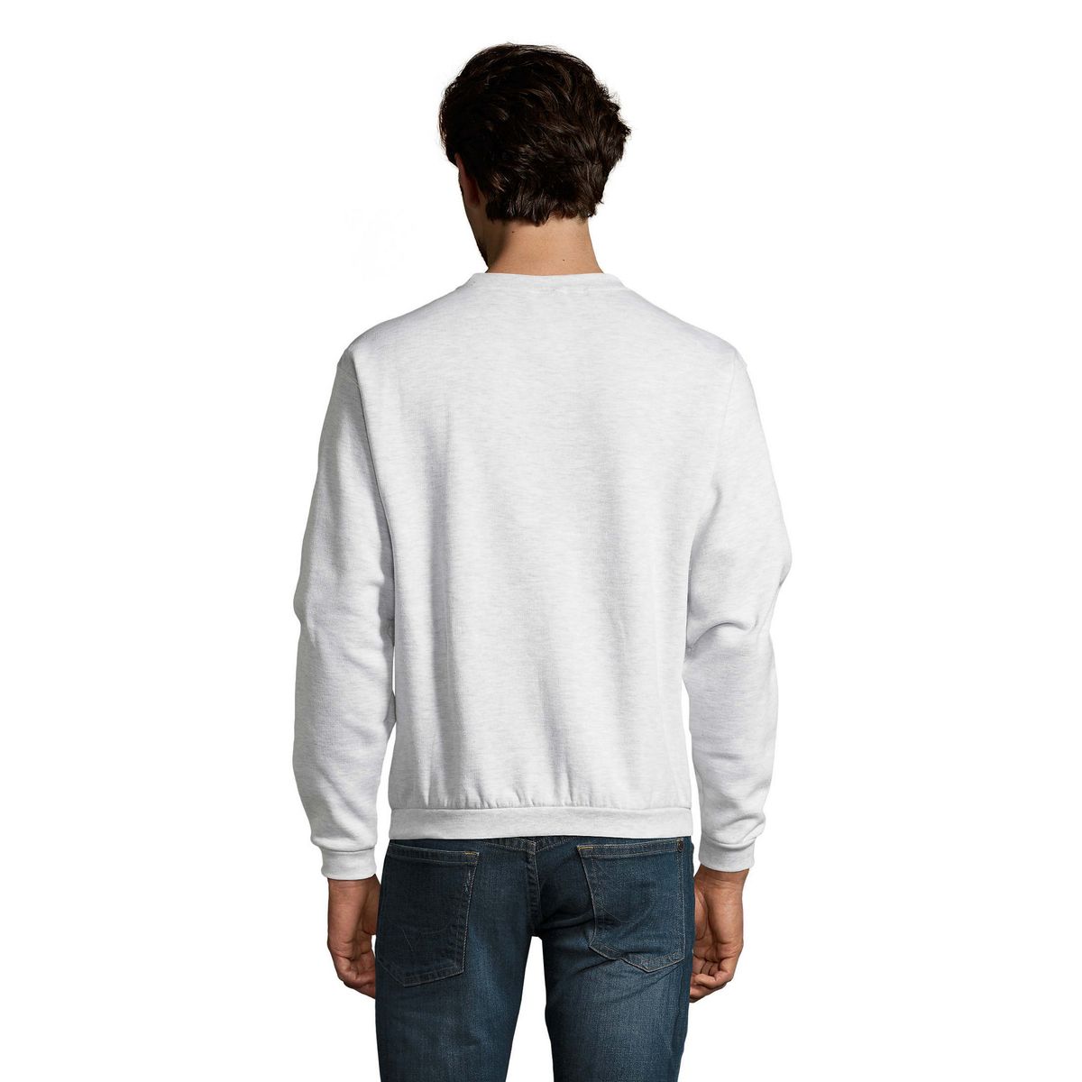 Klassisches Rundhals-Sweatshirt in Melange-Optik