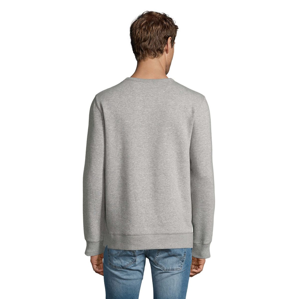 Klassisches Fleece-Sweatshirt mit Rundhalsausschnitt