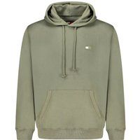 Klassischer Baumwoll-Kapuzenpullover mit Logo-Stickerei