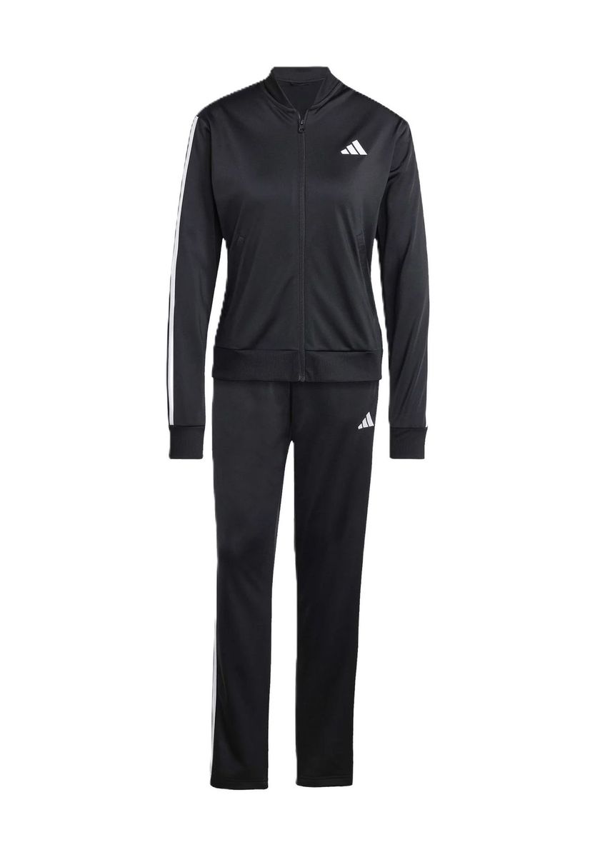 Klassischer schwarzer Trainingsanzug mit Streifen