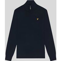 Klassischer Merinomix-Pullover mit Viertel-Reißverschluss