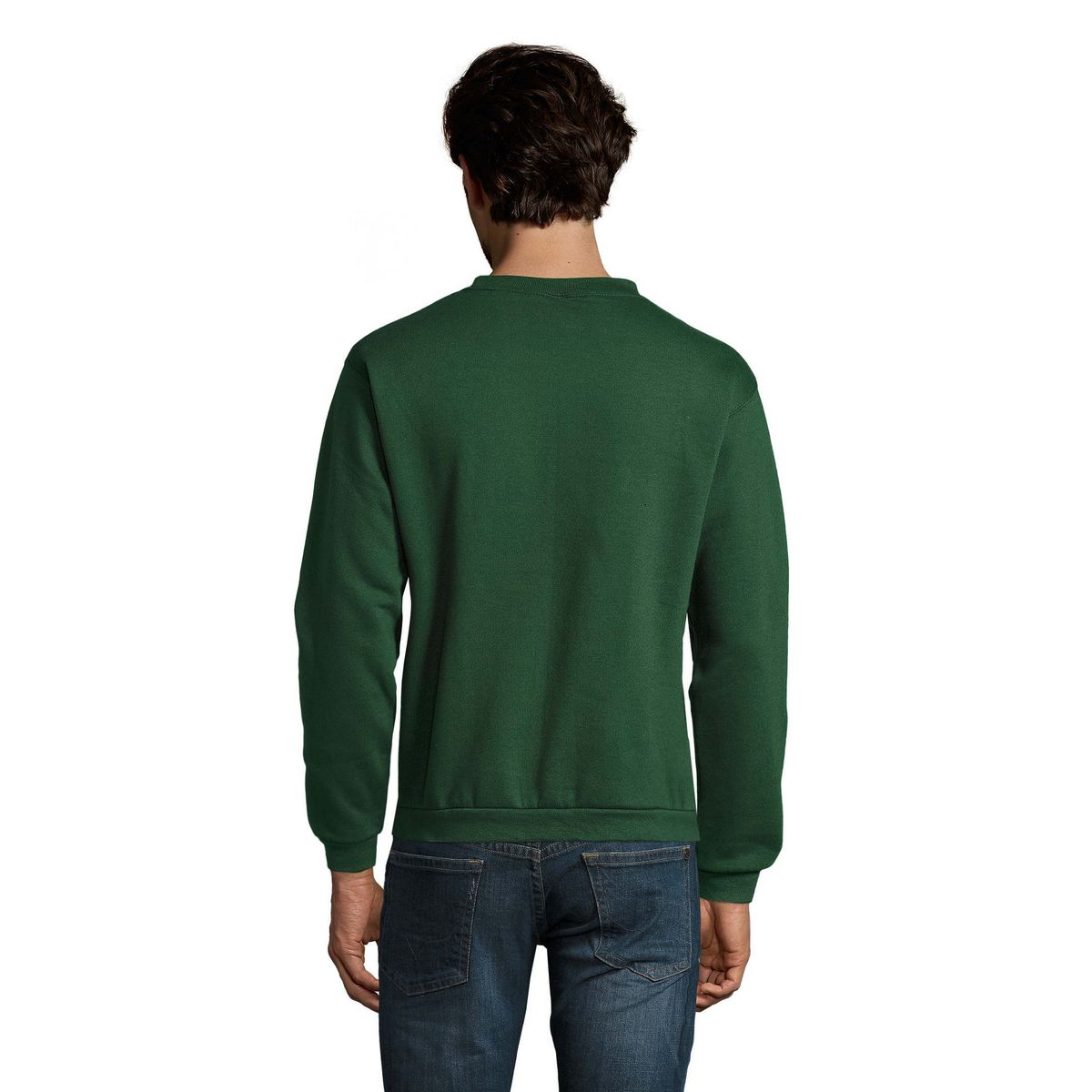 Klassisches Fleece-Sweatshirt mit Rundhalsausschnitt