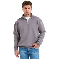 Oversize-Sweatshirt mit halbem Reißverschluss