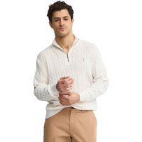Zopfstrickpullover mit Reißverschlusskragen