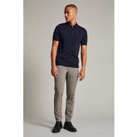 Kurzärmeliges Strick-Poloshirt mit Reißverschluss