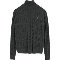 Zopfmuster-Rollkragenpullover aus Wollgemisch