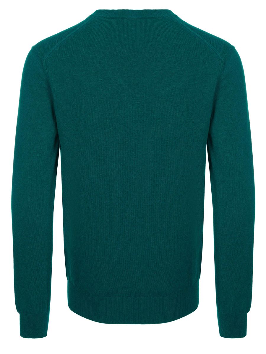 Klassischer Kaschmirpullover mit V-Ausschnitt