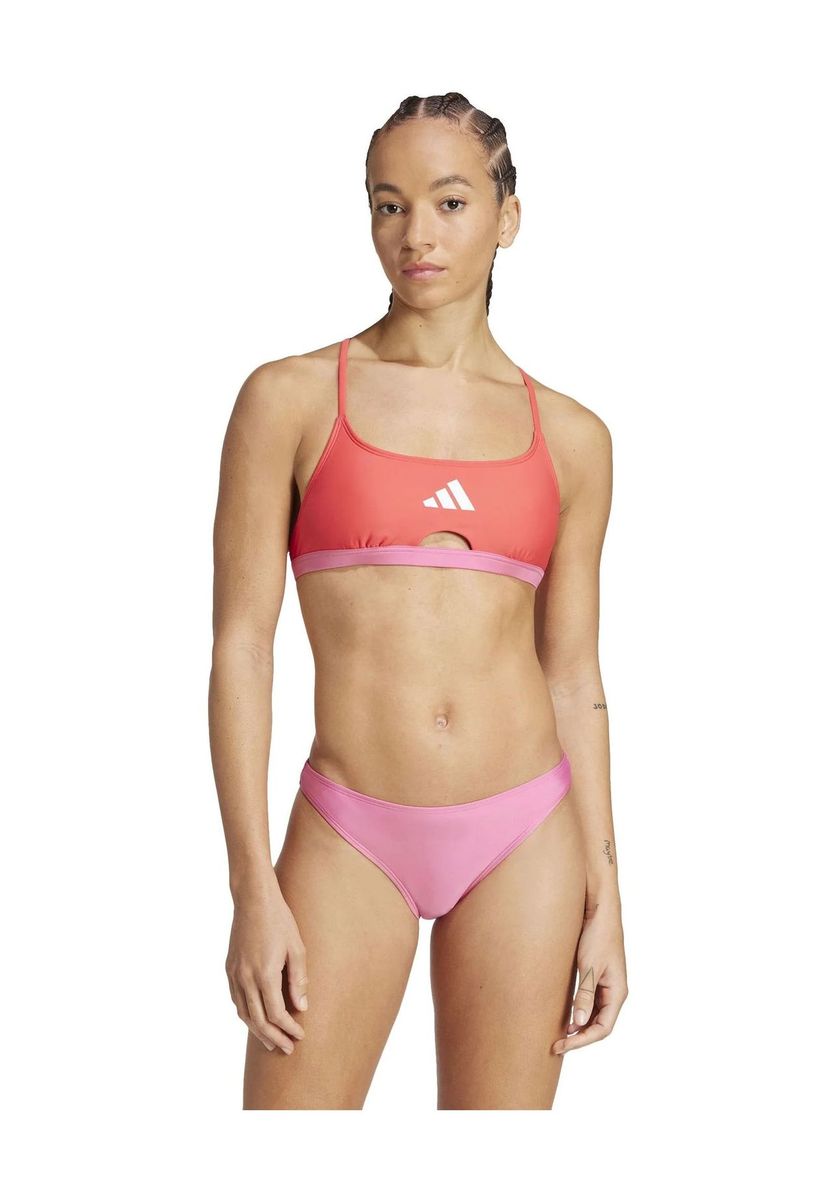 Cut-Out Zweifarbiger Bikini-Set