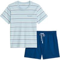 Gestreiftes Pyjama-Set aus Bio-Baumwolle