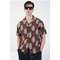 Resort-Hemd mit großem Paisley-Muster