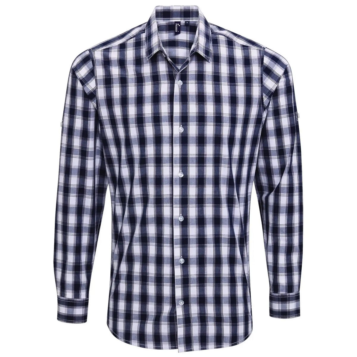 Kariertes Slim-Fit Langarmhemd