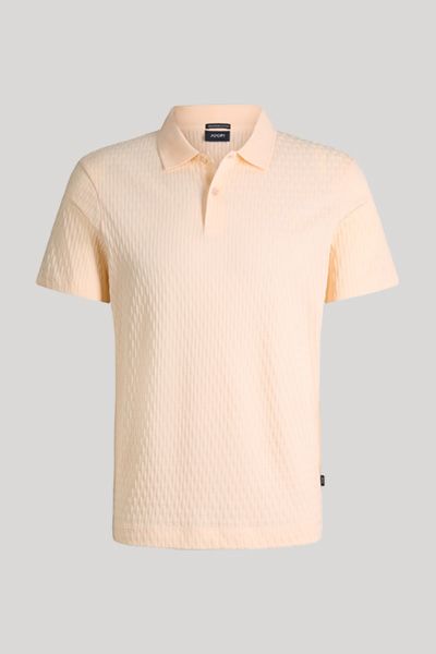 JOOP! Jorge Aprikotfarbenes strukturiertes Baumwoll-Poloshirt Casual-Stil