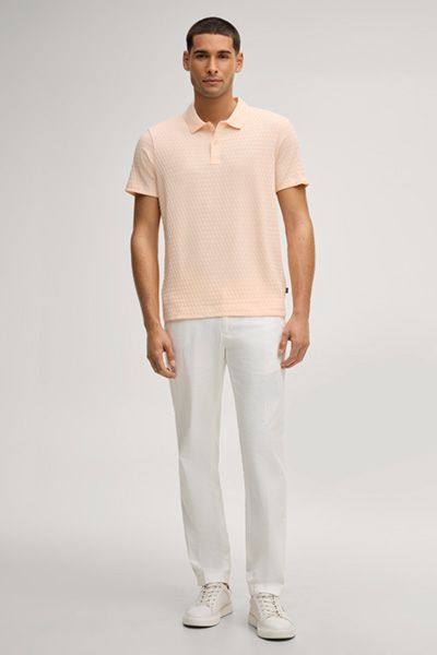 JOOP! Jorge Aprikotfarbenes strukturiertes Baumwoll-Poloshirt Casual-Stil