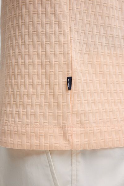 JOOP! Jorge Aprikotfarbenes strukturiertes Baumwoll-Poloshirt Casual-Stil