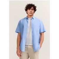 Kurzärmeliges Button-Down-Hemd aus Baumwolle