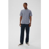 Kurzärmeliges Button-Down-Hemd in Melange-Optik