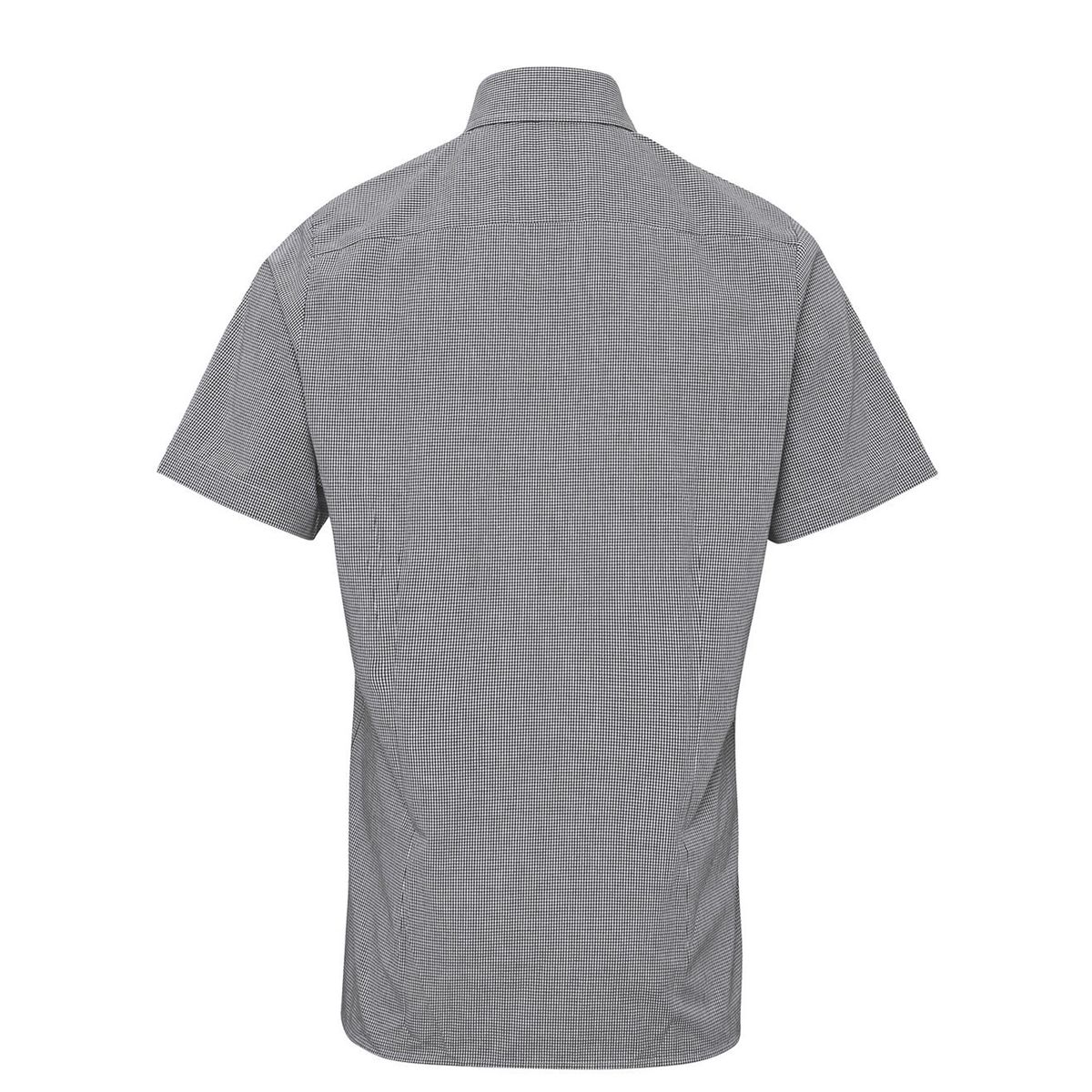 Kurzärmliges Hemd mit Mikro-Gingham-Karo
