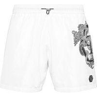 Mittellange Badeshorts mit Drachengrafik