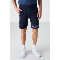 Fleece-Sweatshorts mit Grafik-Print