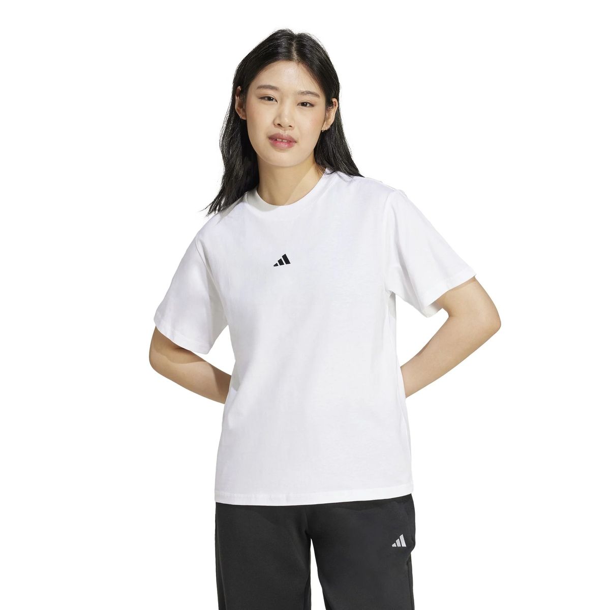 Essential Weißes Baumwoll-T-Shirt