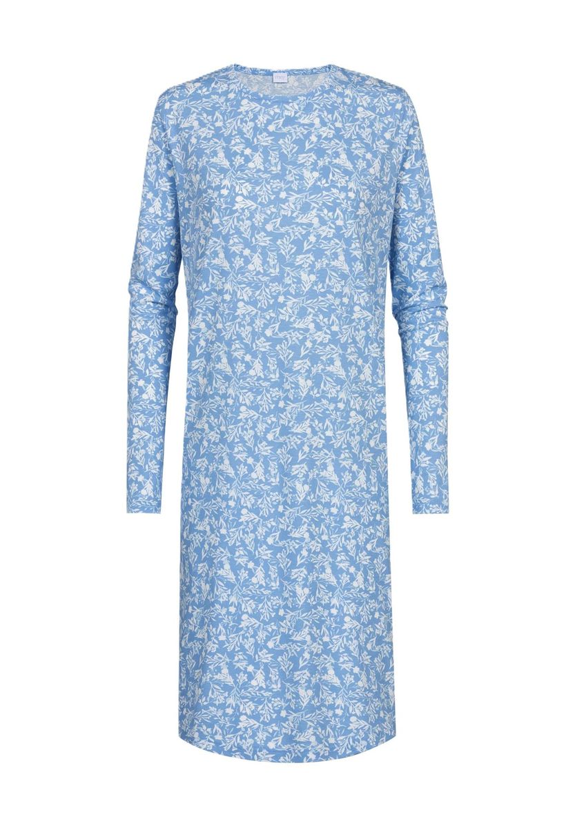 Nachthemd Langarm mit Blumendruck