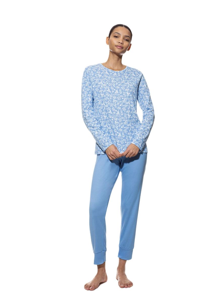 Langärmeliges Schlafanzug-Set mit Blumendruck