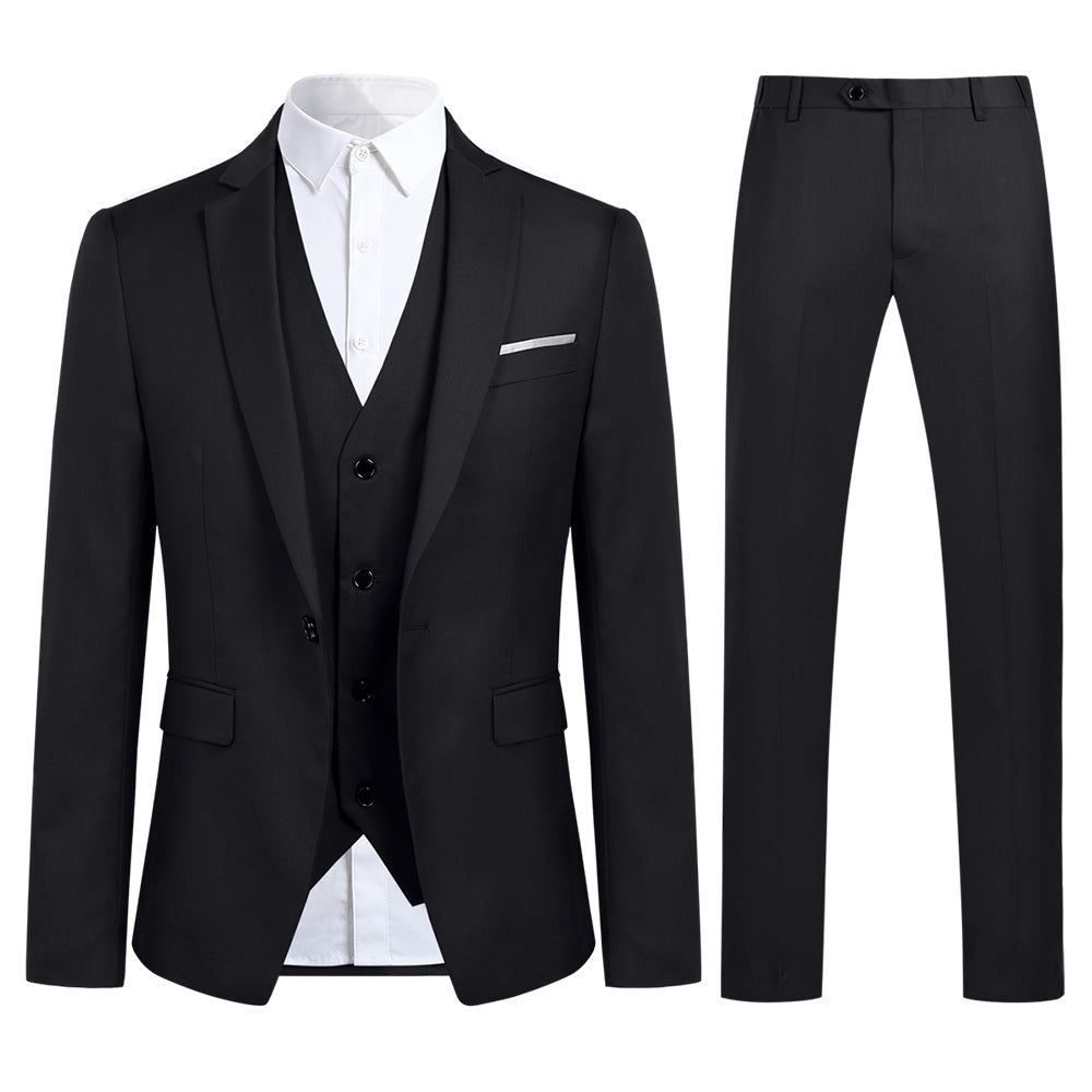 Klassischer Slim-Fit Dreiteiliger Anzug