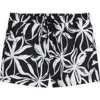 Badeshorts mit großem Blumenmuster