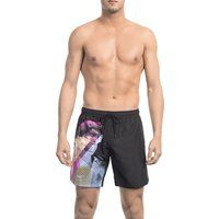 Badeshorts mit künstlerischem Grafik-Print