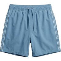 Badeshorts mit seitlichen Logo-Streifen