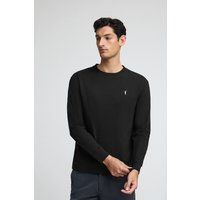 Klassisches Baumwoll-Langarmshirt mit Rundhals