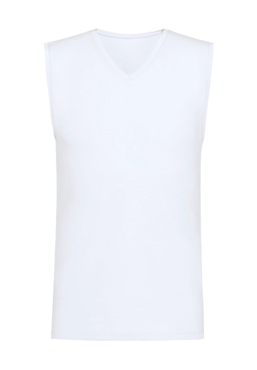 Bequemes Baumwoll-Unterhemd mit V-Ausschnitt