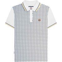 Polohemd mit Hahnentritt-Muster
