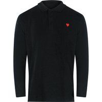 Baumwoll-Langarm-Poloshirt mit Herz