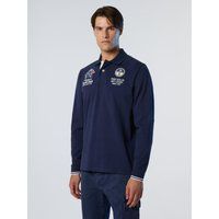 Langarm-Polo mit nautischen Patches