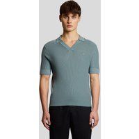 Feinstrick-Poloshirt mit offenem Kragen