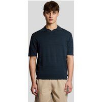 Entspanntes Feinstrick-Poloshirt mit offenem Kragen