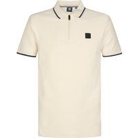 Strukturiertes Polo-Shirt mit Reißverschluss