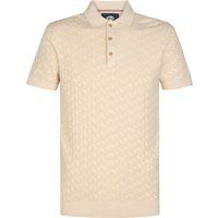 Strukturiertes Geometrisches Strick-Poloshirt