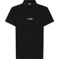 Stretch-Piqué-Poloshirt mit Logo-Patch