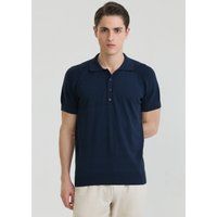 Kurzärmeliges Raglan-Strickpoloshirt