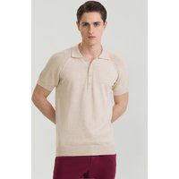 Kurzärmeliges Feinstrick-Poloshirt