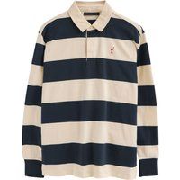 Gestreiftes Langarm-Rugby-Poloshirt