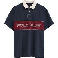 Rugby-Poloshirt mit Twill-Kragen