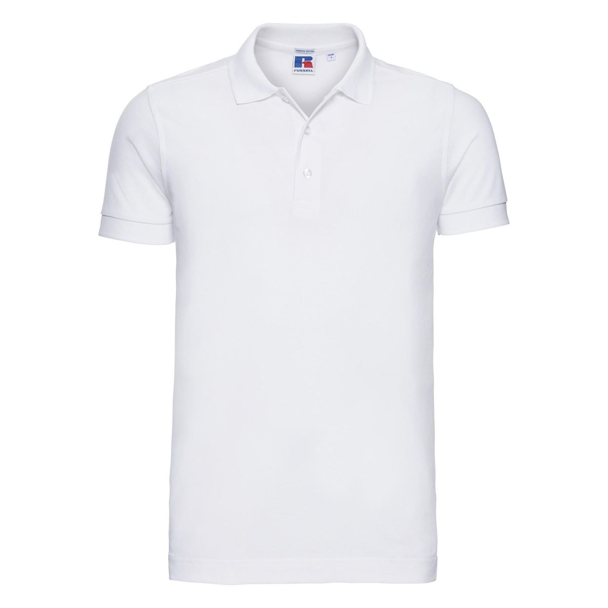 Kurzärmeliges Baumwoll-Stretch-Poloshirt