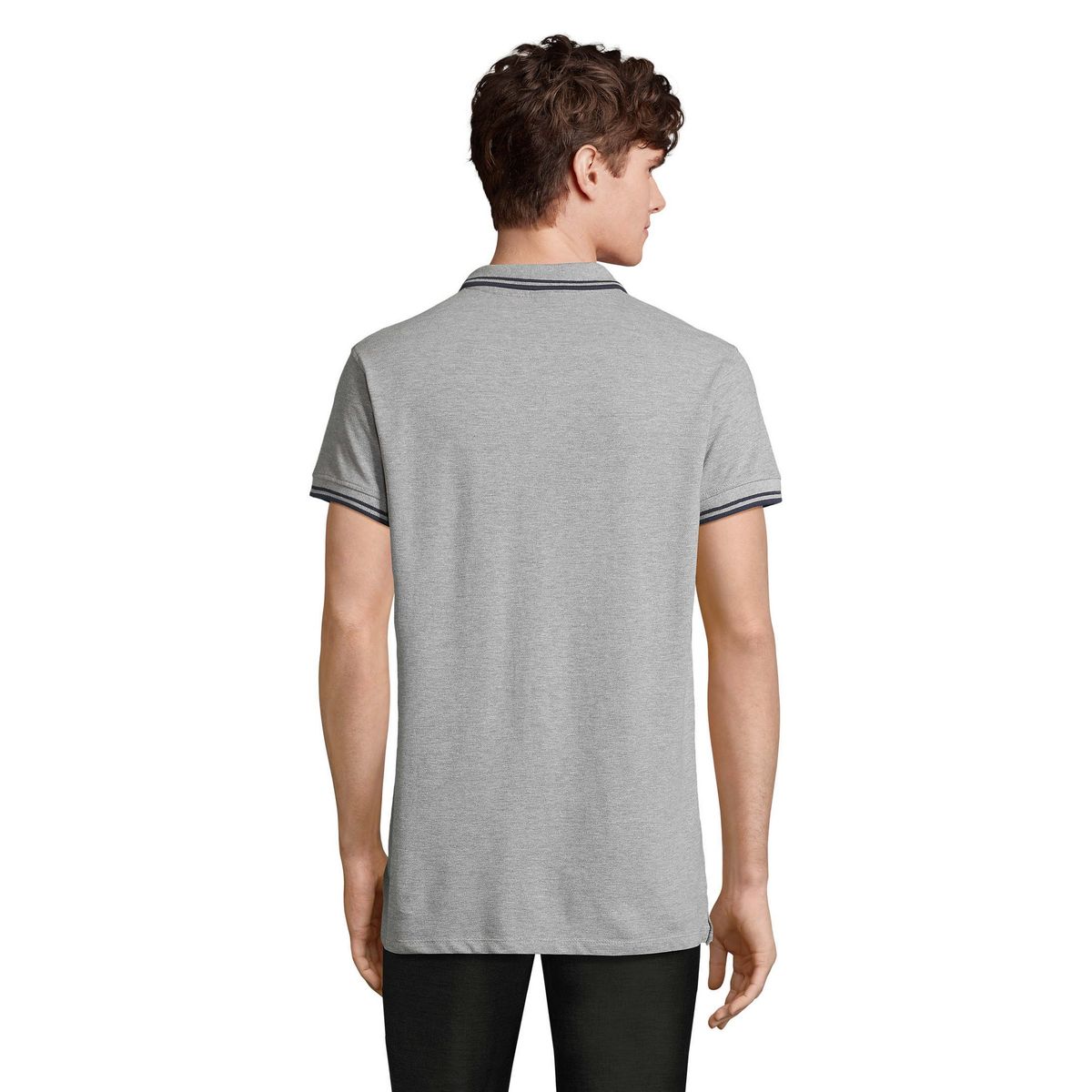 Piqué-Poloshirt mit Kontraststreifen