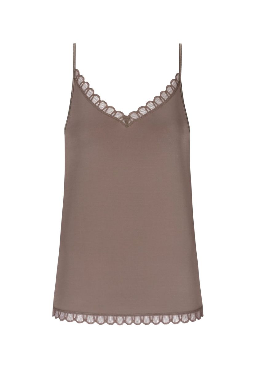 Camisole-Top mit Spitzenbesatz